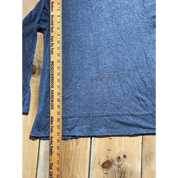 Jenny Boston Women's Hooded pullover shirt with pocket. Super soft. Blue. Small - Picture 4 of 5